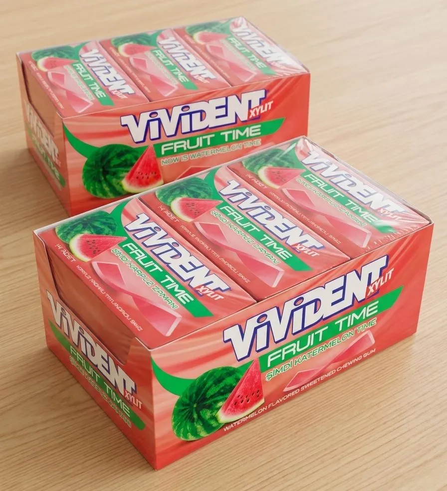 VİVİDENT XYLT FRUİT TİME KARPUZLU ŞERİT SAKIZ 1*18