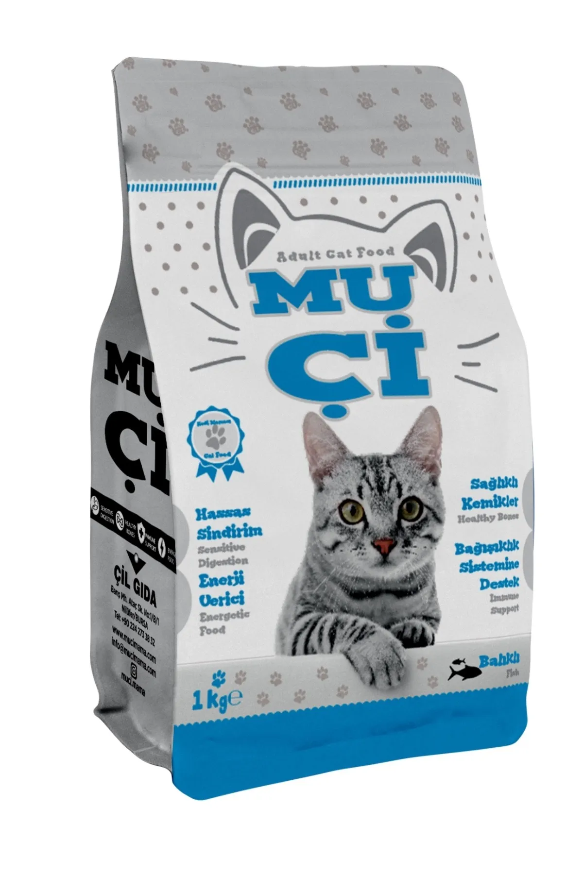 MUÇİ KEDİ MAMASI BALIKLI 1KG 1*5